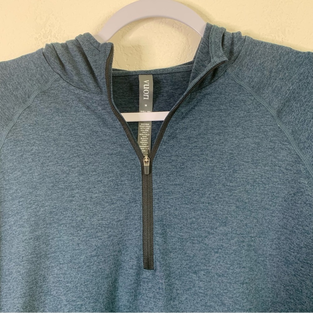 Vuori Mens blue Ponto performance 1/4 zip up hoodie M V244 - Picture 5 of 9